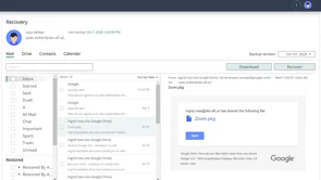 screenshot of Afi SaaS Backup